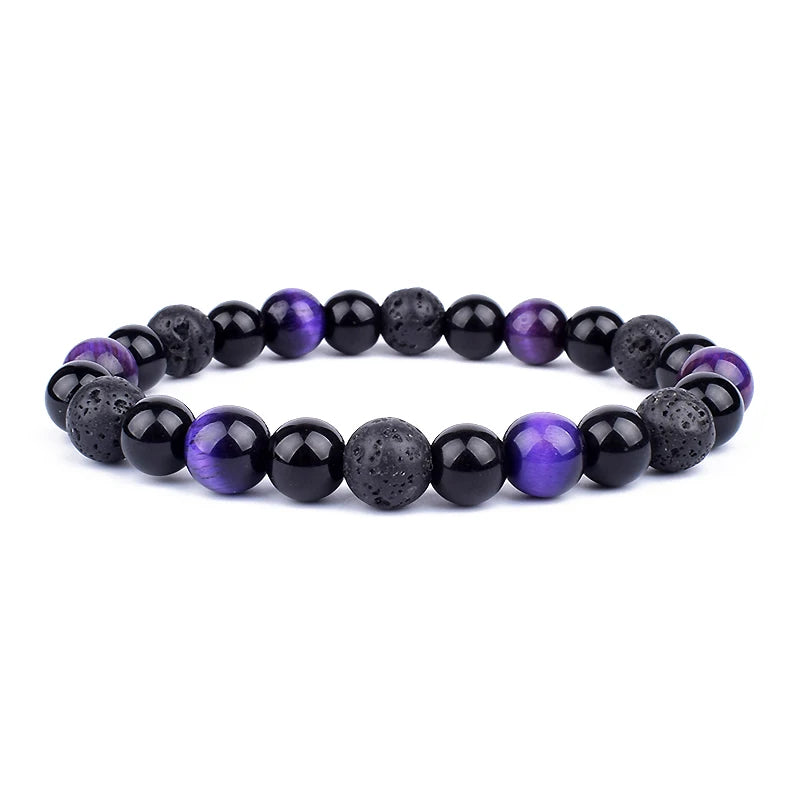 Natural Black Obsidian Hematite Tiger Eye Beads Bracelets Men for Magnetic Health Protection Women Soul Jewelry Pulsera Hombre