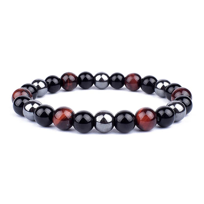 Natural Black Obsidian Hematite Tiger Eye Beads Bracelets Men for Magnetic Health Protection Women Soul Jewelry Pulsera Hombre