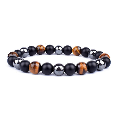 Natural Black Obsidian Hematite Tiger Eye Beads Bracelets Men for Magnetic Health Protection Women Soul Jewelry Pulsera Hombre