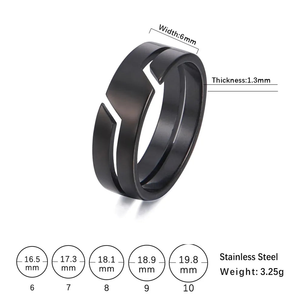 Skyrim Stainless Steel Ring for Men Women Couple Casual Finger Rings Fashion Simple Jewelry Engagement Anniversary Gift 2024 New