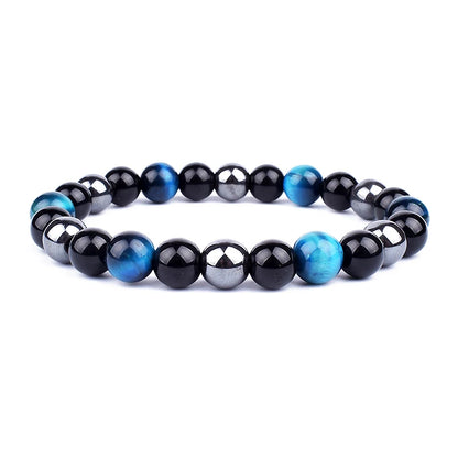 Natural Black Obsidian Hematite Tiger Eye Beads Bracelets Men for Magnetic Health Protection Women Soul Jewelry Pulsera Hombre