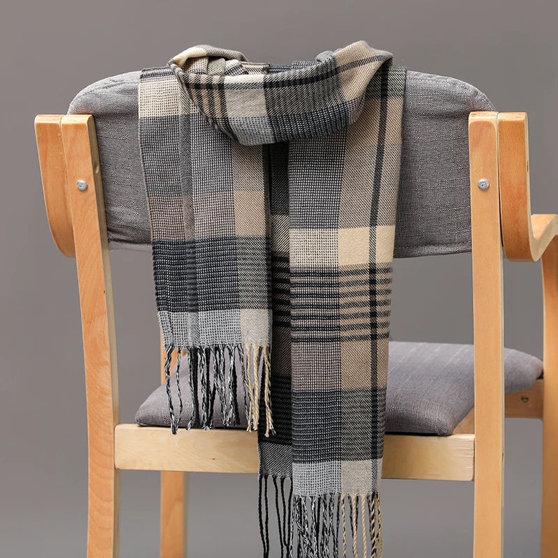 185*35cm outdoor Plaid Winter Scarf Women men unisex shalw Warm wrap muffler muffler Fashion Cashmere hijab pashmina tassels