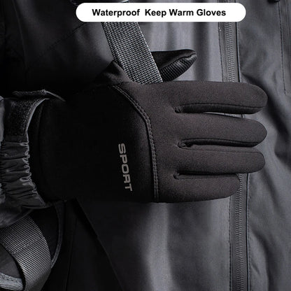 Winter Outdoor Sports Ski Gloves Windproof Waterproof Fleece Cold-Proof CyclingFinger Touchscreen Non-Slip Motorcycle Gloves