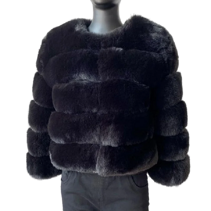 2024 Women Faux Fur Coat Autumn Winter High Quality Fluffy Short Coat Faux Fox Fur Jacket  Ladies furry Fashion Tops