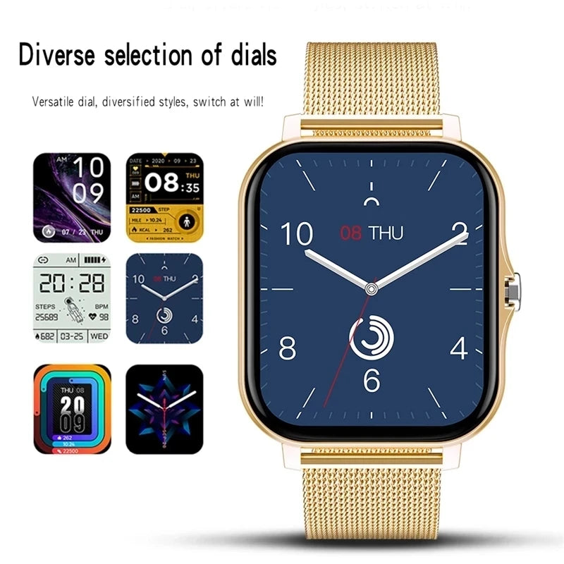 2024 Smart Watch For Men Women Gift 1.69' Full Touch Screen Sports Fitness Watches Bluetooth Calls Digital Smartwatch Wristwatch