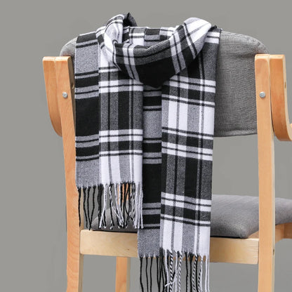 185*35cm outdoor Plaid Winter Scarf Women men unisex shalw Warm wrap muffler muffler Fashion Cashmere hijab pashmina tassels