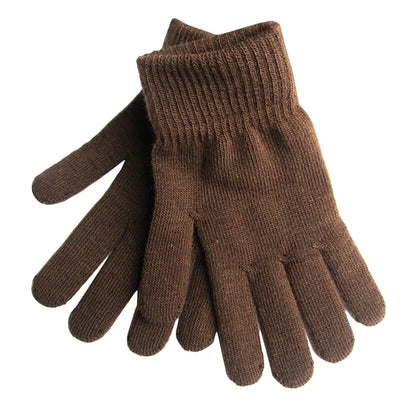 Women Cashmere Knitted Gloves Autumn Hand Warmer Winter Thicken Lining Full Fingered Mittens Skiing Short Wrist Gloves Warm