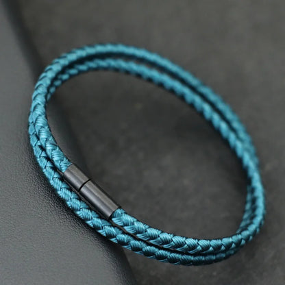 2024 New Simple Style Keel Rope Bracelet For Men Bilayer Wrap Braslet Bangle Homme Nautical Braclet Gifts For Him Pulseria Joias