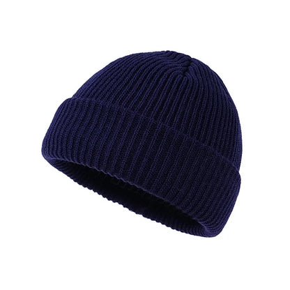 Rimiut Knitted Hat for Men & Women Caps Wool Fashion Simple Warm Skullies Beanies Solid Autumn Winter Beanie Cap Trendy Style