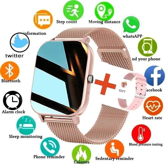 2024 New Smart Watch Women Full Touch Bracelet For Android IOS GPS Fitness Tracker Blood Pressure Smart phone Smartwatch Men+Box