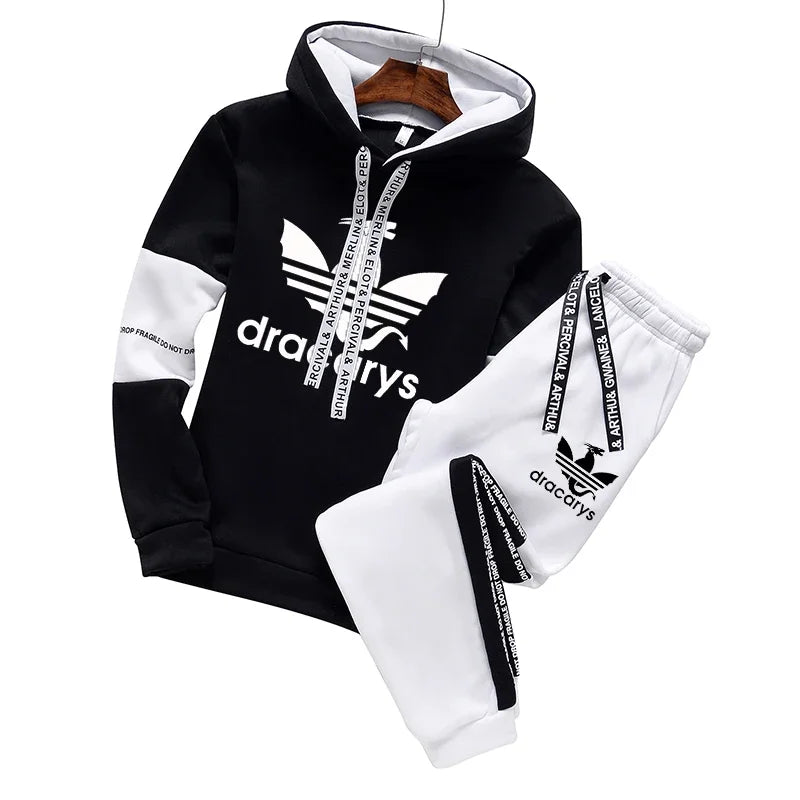 2024 Winter Hoodie Sets Men Tracksuit Casual Hoodies Sweatshirt Piece Set Male Pullover Hoody Fashion Streetwear Clothes Hoodies