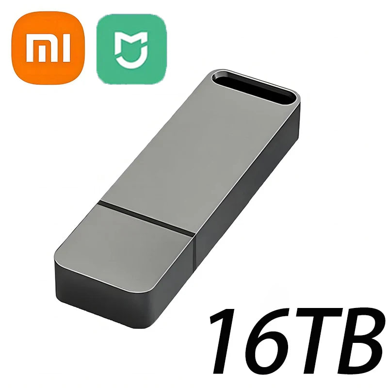 Xiaomi Mijia 16TB Flash Drive OTG USB3.2 High Speed Transfer Pen Drive Key 8TB 4TB Portable Metal Memory Drive Waterproof