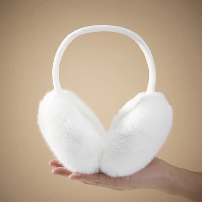 Anjj High Quality Earmuffs Faux Rabbit Fur Hang Ear Cover Warm Winter Ear Muffs Fur Earmuffs Unisex Adult Ear Warmer Fold