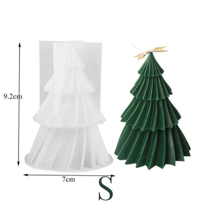 3D Christmas Tree Candle Silicone Mold DIY Christmas Candle Making Kit Handmade Soap Plaster Resin Baking Tools Holiday Gifts