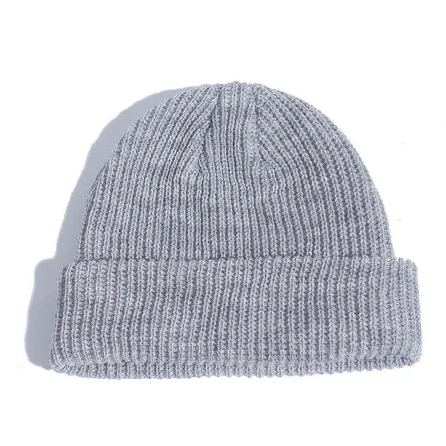 Fashion Hip Hop Beanie Knitted Hat Men Skullcap Women Winter Warm Brimless Baggy Melon Cap Cuff Docker Fisherman Beanies Hats