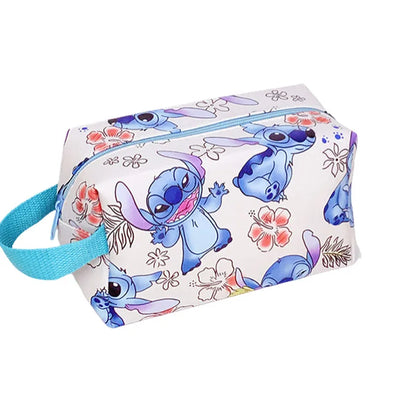 Kawaii New Disney Stitch Anime Cosmetic Bag Lilo & Stitch Cartoon Large Capacity Makeup Bag Girl Woman Portable Handbag Gifts