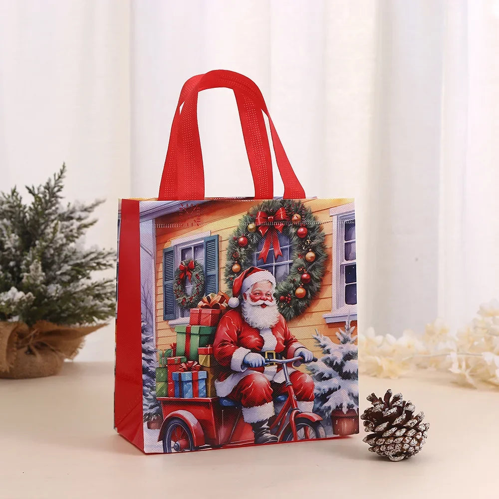 Christmas Santa Claus Snowman Non-woven Bag Merry Christmas Party Decoration For Home 2024 Navidad Natal Noel Xmas New Year 2025