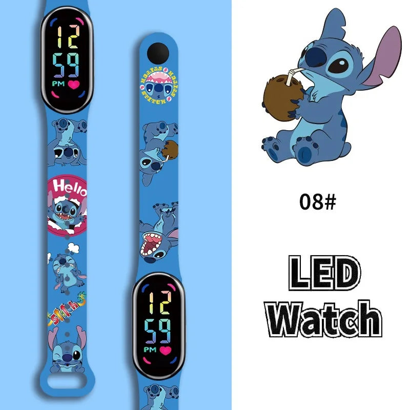 Stitch Children Watches Girls Waterproof Sport Touch Screen Watch for Women Waterproof Digital Clock Bracelet Gifts