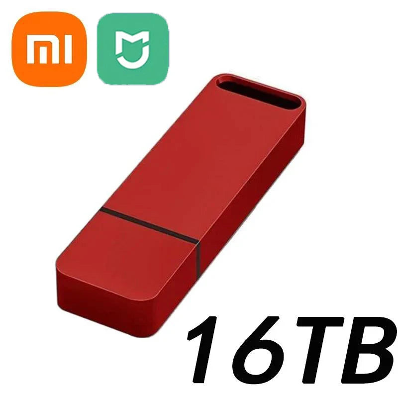 Xiaomi Mijia 16TB Flash Drive OTG USB3.2 High Speed Transfer Pen Drive Key 8TB 4TB Portable Metal Memory Drive Waterproof