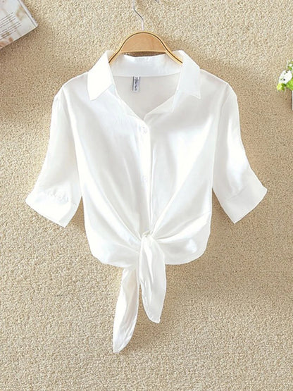 New Womens Tops Fashion Women Summer Chiffon Blouse Short Sleeve Casual Shirt White Ropa Mujer Blusas Feminino