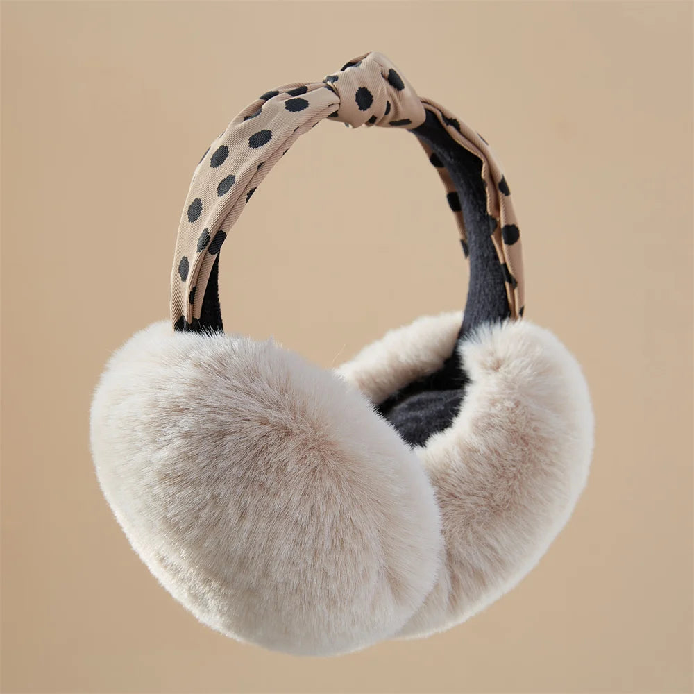 Anjj High Quality Earmuffs Faux Rabbit Fur Hang Ear Cover Warm Winter Ear Muffs Fur Earmuffs Unisex Adult Ear Warmer Fold