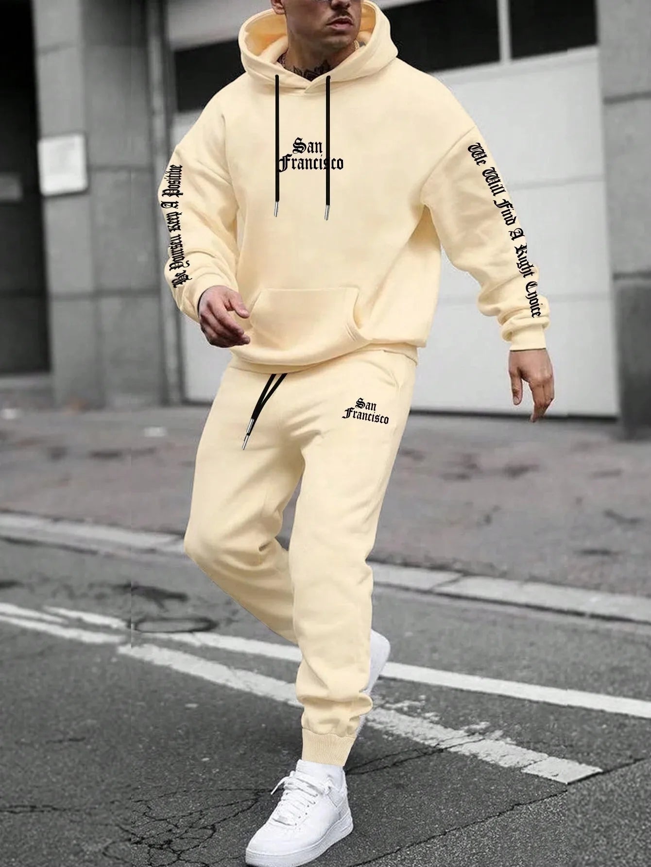 Autumn Winter Two Piece Set for men Drawstring Women's Tracksuit Hooded Suit Quality Comfortable Casual Pullover Fashion Daily