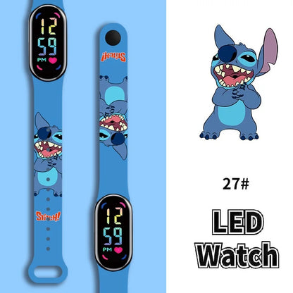 Stitch Children Watches Girls Waterproof Sport Touch Screen Watch for Women Waterproof Digital Clock Bracelet Gifts