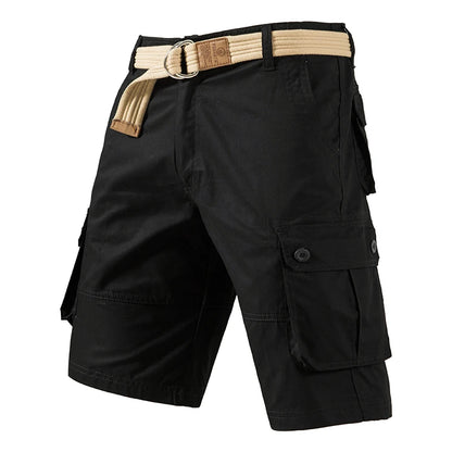 Cargo Knee Shorts Men Sports Casual Bermuda Shorts Plus Size Cotton Half Pants Golf Straight Running Gym Shorts Pants