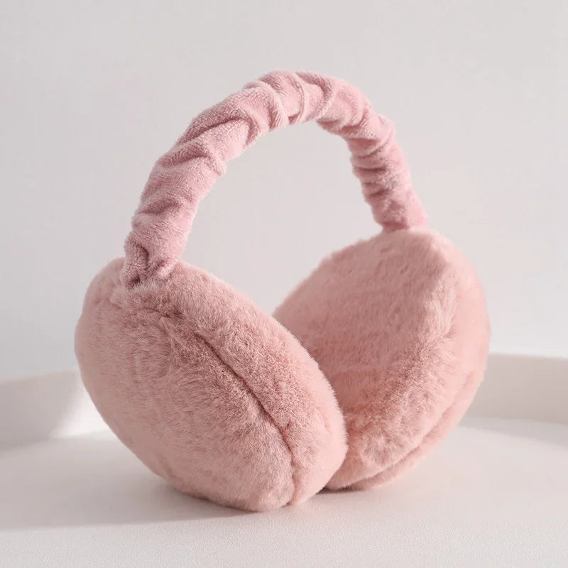 2022 New Soft Plush Ear Warmer Winter Warm Earmuffs for Women Fashion Solid Earflap Outdoor Cold Protection Ear-Muffs Ear Cover