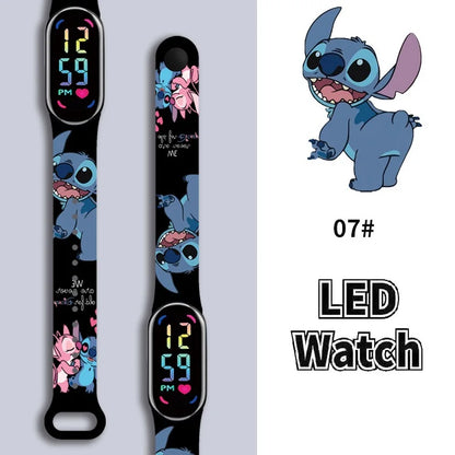 Stitch Children Watches Girls Waterproof Sport Touch Screen Watch for Women Waterproof Digital Clock Bracelet Gifts