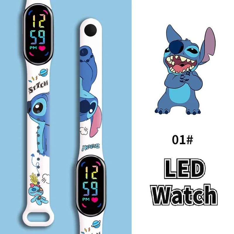 Stitch Children Watches Girls Waterproof Sport Touch Screen Watch for Women Waterproof Digital Clock Bracelet Gifts