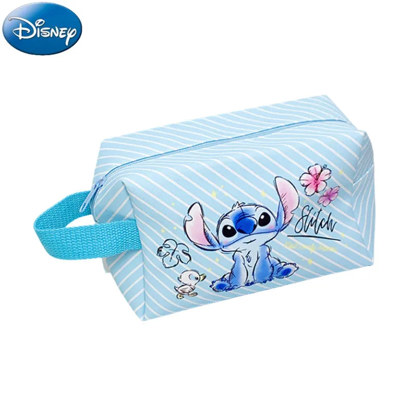 Kawaii New Disney Stitch Anime Cosmetic Bag Lilo & Stitch Cartoon Large Capacity Makeup Bag Girl Woman Portable Handbag Gifts