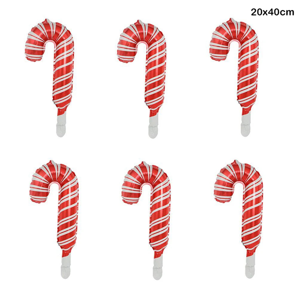 Christmas Candy Cane Foil Balloons Xmas Red Green Sweet Candies Balloon Christmas Gift Box Ballon Birthday Party Home Decoration