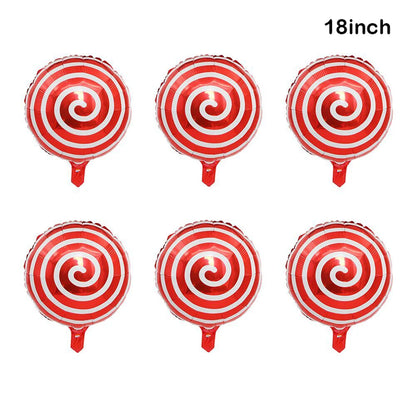 Christmas Candy Cane Foil Balloons Xmas Red Green Sweet Candies Balloon Christmas Gift Box Ballon Birthday Party Home Decoration