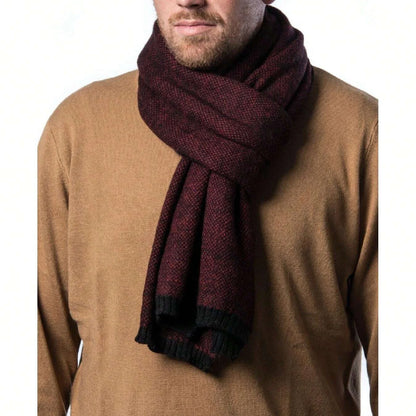 NEW Fashion Winter Men's Cotton Scarf Warm Neckerchief Patchwork Striped Scarves Soft Long Casual Male Bufanda Pashmina Shawl