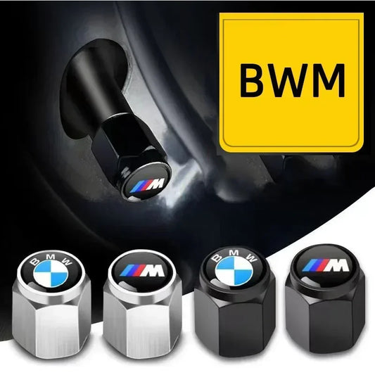 4Pcs Car Wheel Tire Styling Tire Valve Air Nut Cover Car Logo Accessories For BMW E46 E52 E53 E60 E90 E91 F30 F20 F10 F15 M3 M5