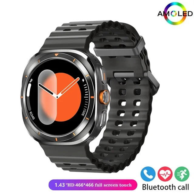 2024 New Multifunction Galaxy Smart Watch 7 Ultra Men AMOLED Screen Multi-Function Sports Fitness Tracker Health Men Smartwatch