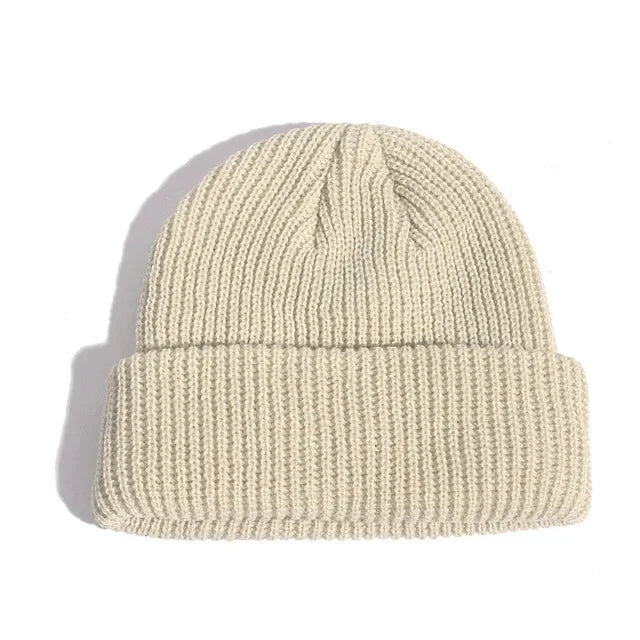 Fashion Hip Hop Beanie Knitted Hat Men Skullcap Women Winter Warm Brimless Baggy Melon Cap Cuff Docker Fisherman Beanies Hats