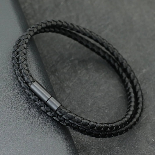 2024 New Simple Style Keel Rope Bracelet For Men Bilayer Wrap Braslet Bangle Homme Nautical Braclet Gifts For Him Pulseria Joias