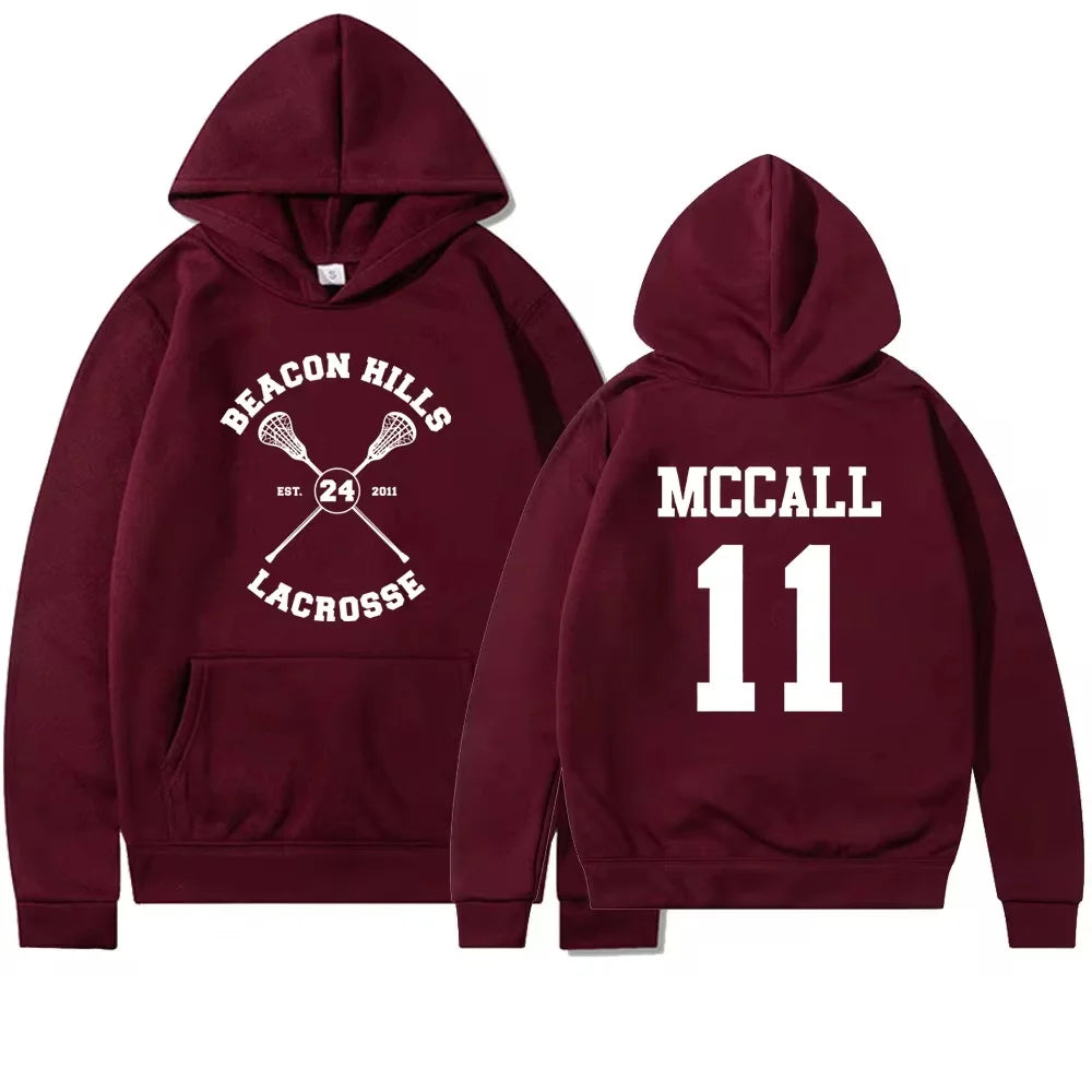 Teen Wolf Hoodie Beacon Hills Stilinski 24 Lahey McCall Pullover Tv Show Hooded Sweatshirt Hooded Hip Hop Hoodies Streetwear Top