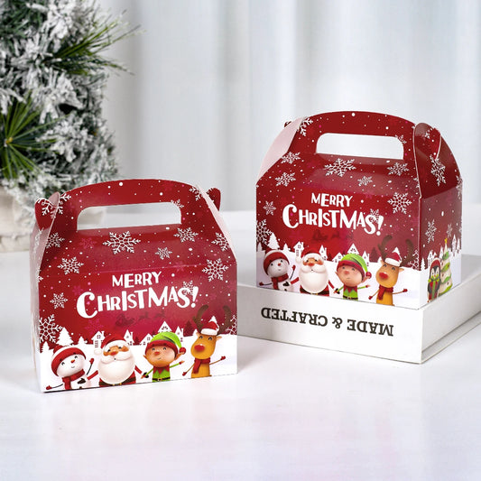 4Pcs Cake Shape Box Merry Christmas Candy Boxes Christmas Santa Claus Navidad Natal Noel Gift Boxes New Year Decorations 2024