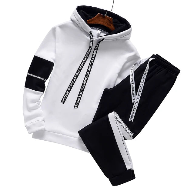 Winter Hoodie Sets Men Tracksuit Casual Hoodies Sweatshirt Piece Set Male Pullover Hoody Fashion Streetwear Clothes