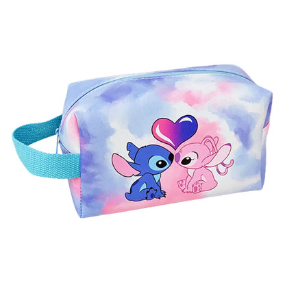 Kawaii New Disney Stitch Anime Cosmetic Bag Lilo & Stitch Cartoon Large Capacity Makeup Bag Girl Woman Portable Handbag Gifts