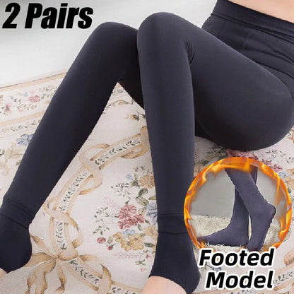 Women Winter Leggings Warm Leggins High Waist Solid Color Velvet Women Thickened Velvet Leggings Stretchy Black Leggings