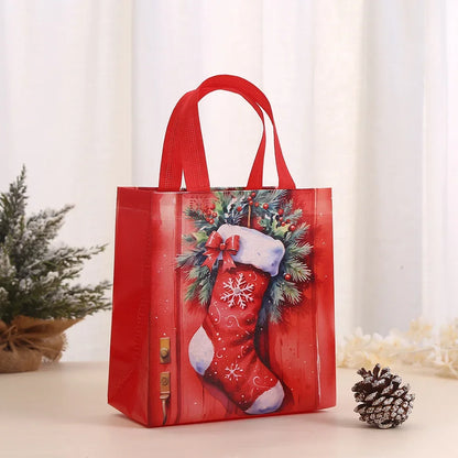 Christmas Santa Claus Snowman Non-woven Bag Merry Christmas Party Decoration For Home 2024 Navidad Natal Noel Xmas New Year 2025