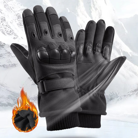 Winter Cold-proof Motorcycle Gloves Full Finger Military Glove Outdoor Sport Guantes Para Motociclistas Black Motocross Glove