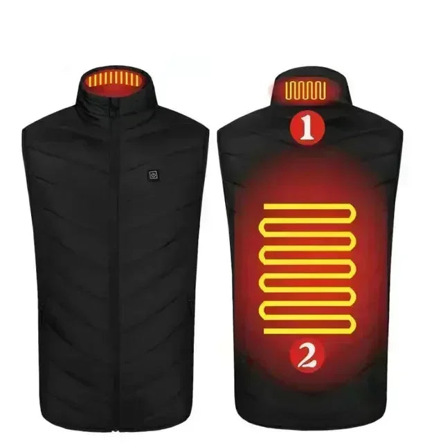 21 Zone Heating Vest Men's USB Infrared Thermal Jacket Smart Heating Clothes New Winter Cold-proof Thick Sleeveless Coat Hiking