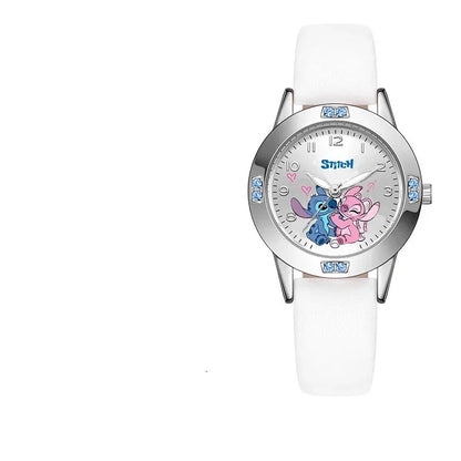 10 Styles Disney Stitch Girls Watch Cartoon Stich Round Silicone Strap Analog Digital Watch Boys Children Toys Birthday Gifts