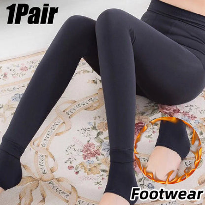 Women Winter Leggings Warm Leggins High Waist Solid Color Velvet Women Thickened Velvet Leggings Stretchy Black Leggings