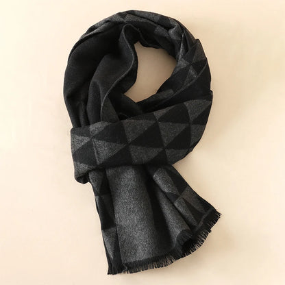 NEW Fashion Winter Men's Cotton Scarf Warm Neckerchief Patchwork Striped Scarves Soft Long Casual Male Bufanda Pashmina Shawl